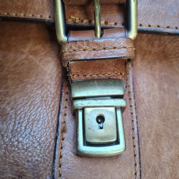 VINTAGE Mulberry Briefcase Leather Portfolio Travel Bag Messenger AUTHENTIC - Picture 14 of 15